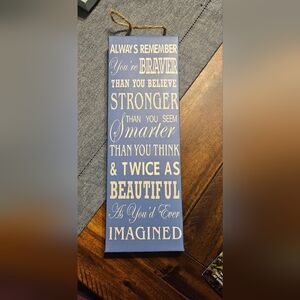 Inspirational Blue and Cream Wall Art